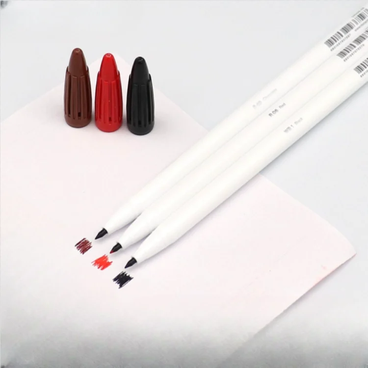 Alat solek separuh kekal penanda sulam kening bentuk kening pen penentu garis bibir kalis air kalis kebas pen penanda kulit barangan sulam kening