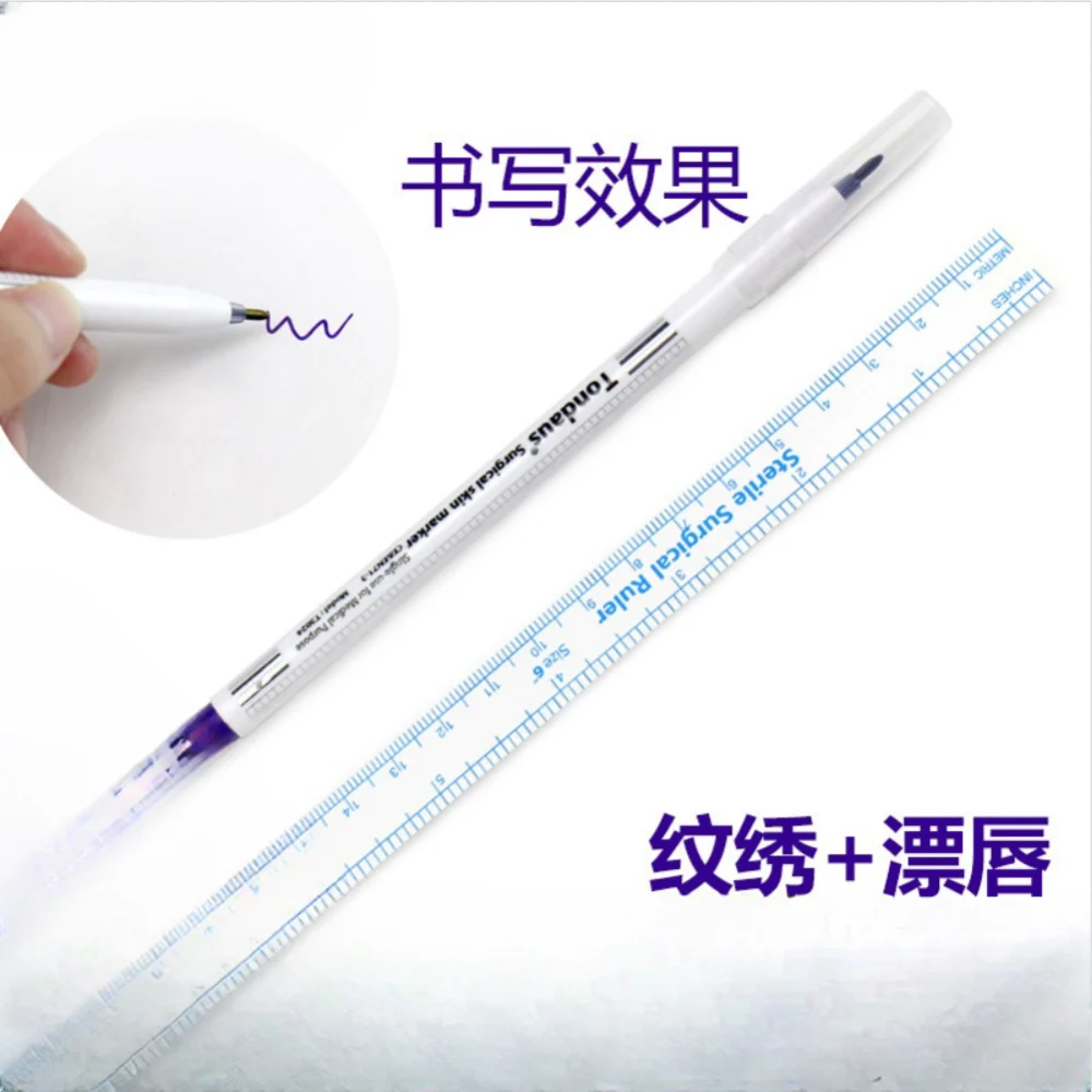 Hàn Quốc bán vĩnh viễn hình xăm thêu da môi dòng lông mày thiết kế định vị nốt bút một đầu hai đầu bút đánh dấu
