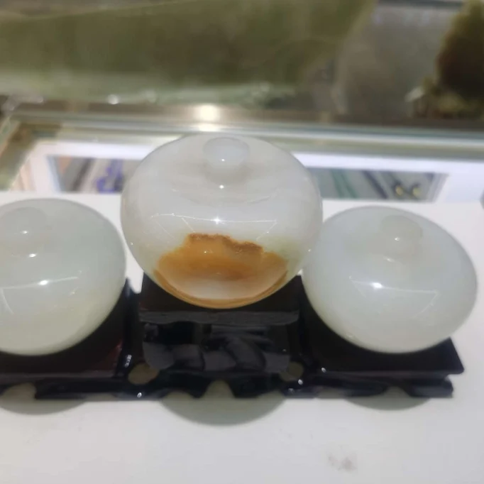 เครื่องประดับหยกธรรมชาติปากีสถาน Ping'an Guo Ping'an 13*25