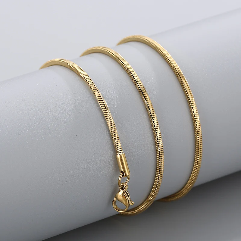 AliExpress เครื่องประดับสร้อยข้อมือสไตล์ยุโรปและอเมริกา ลายห่วงโซ่งู สายห้อยเครื่องประดับ โซ่สแตนเลส 304 ลายกระดูกงูสี่เหลี่ยม