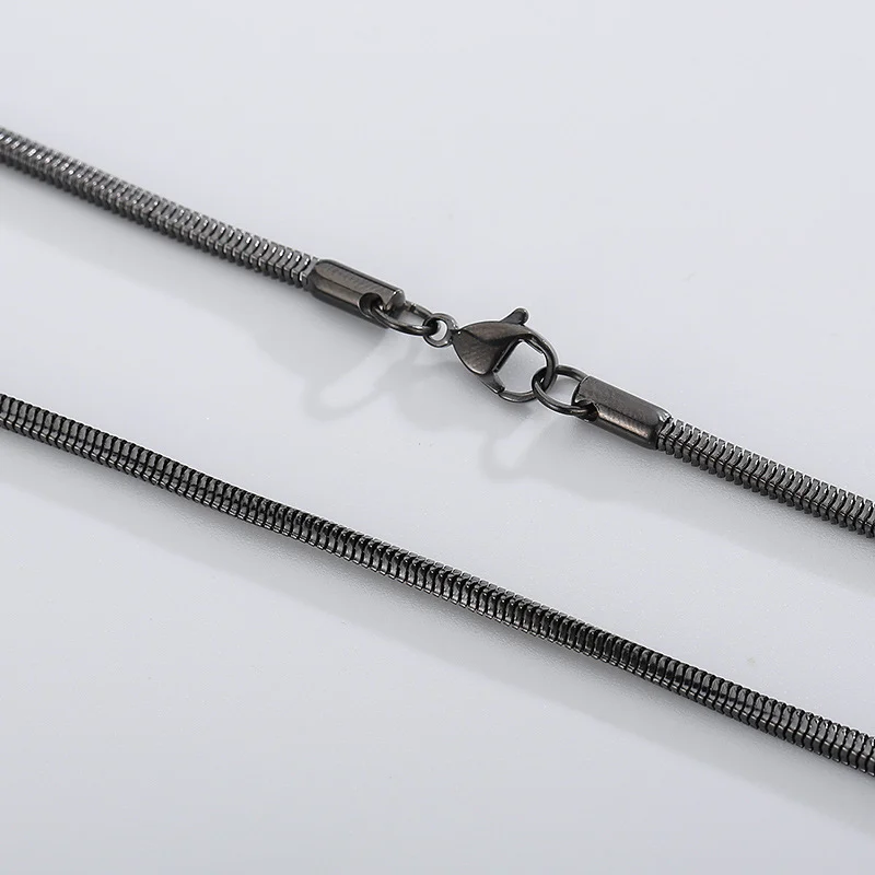 AliExpress เครื่องประดับสร้อยข้อมือสไตล์ยุโรปและอเมริกา ลายห่วงโซ่งู สายห้อยเครื่องประดับ โซ่สแตนเลส 304 ลายกระดูกงูสี่เหลี่ยม