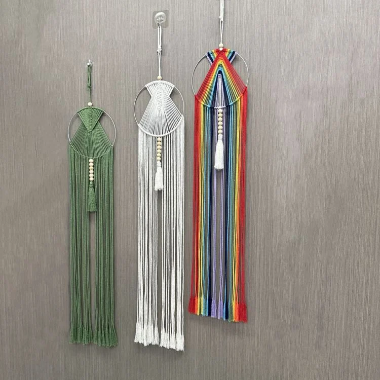 Bohemian tassel tapestry dream catcher tapestry ការតុបតែងត្បាញដោយដៃសុទ្ធសាធបែបបុរាណ