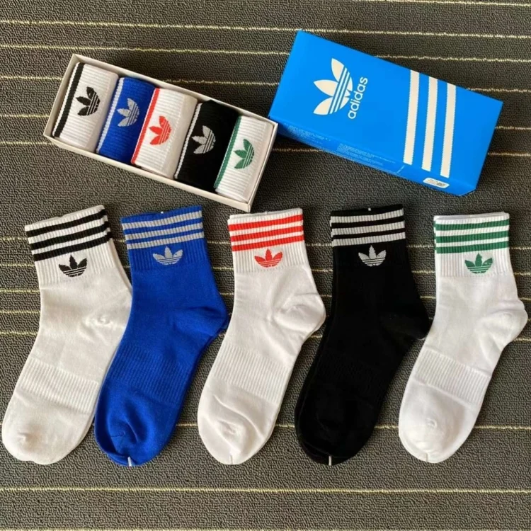 Clover mid-calf socks pure cotton athletic socks unisex socks versatile style