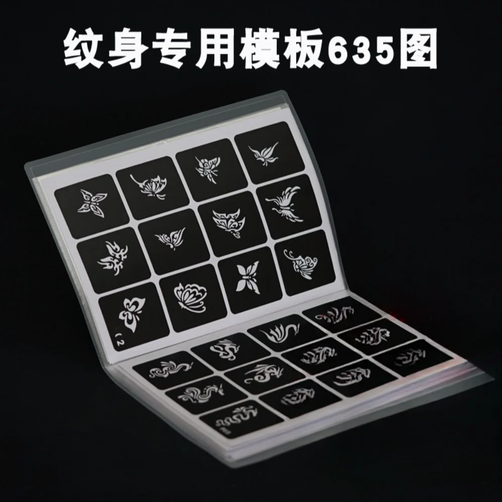 635 ภาพHollowขนาดเล็กTATTOOแม่แบบรูปแบบภาษาอังกฤษขนาดใหญ่ภาพBody Coloringอัลบั้มTATTOO Inkjet TATTOOสติกเกอร์