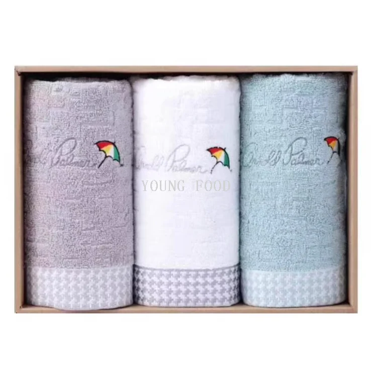 สินค้าเกาหลี ผ้าขนหนู Hubby Family Set กล่องของขวัญ 3 ชิ้น 40*78ซม