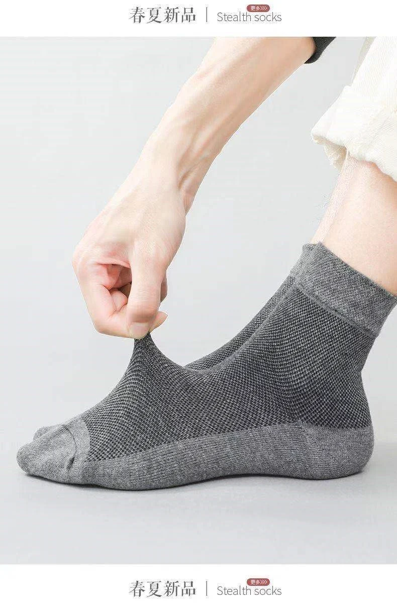 Men's socks, summer mesh thin mid-calf socks, business casual socks